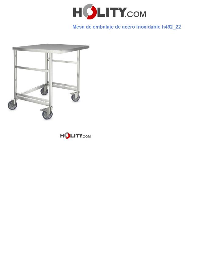 Mesa de embalaje de acero inoxidable h492_22