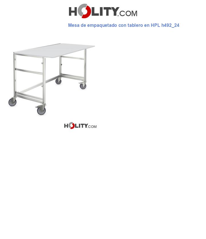 Mesa de empaquetado con tablero en HPL h492_24