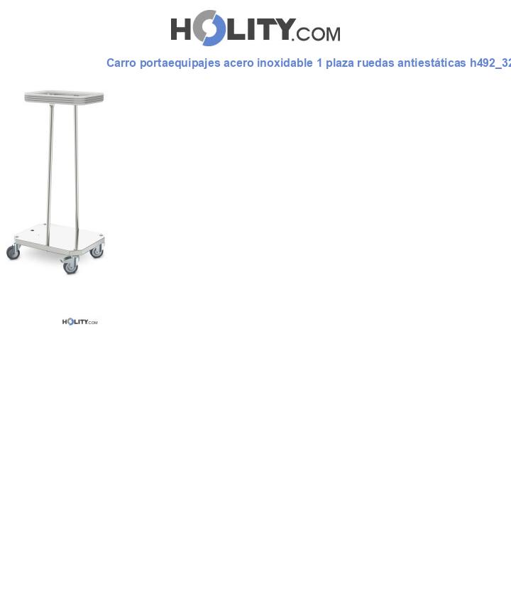 Carro portaequipajes acero inoxidable 1 plaza ruedas antiestáticas h492_32