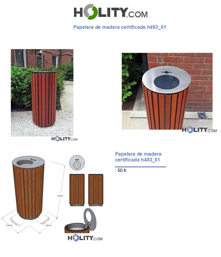 Papelera de madera certificada h493_01