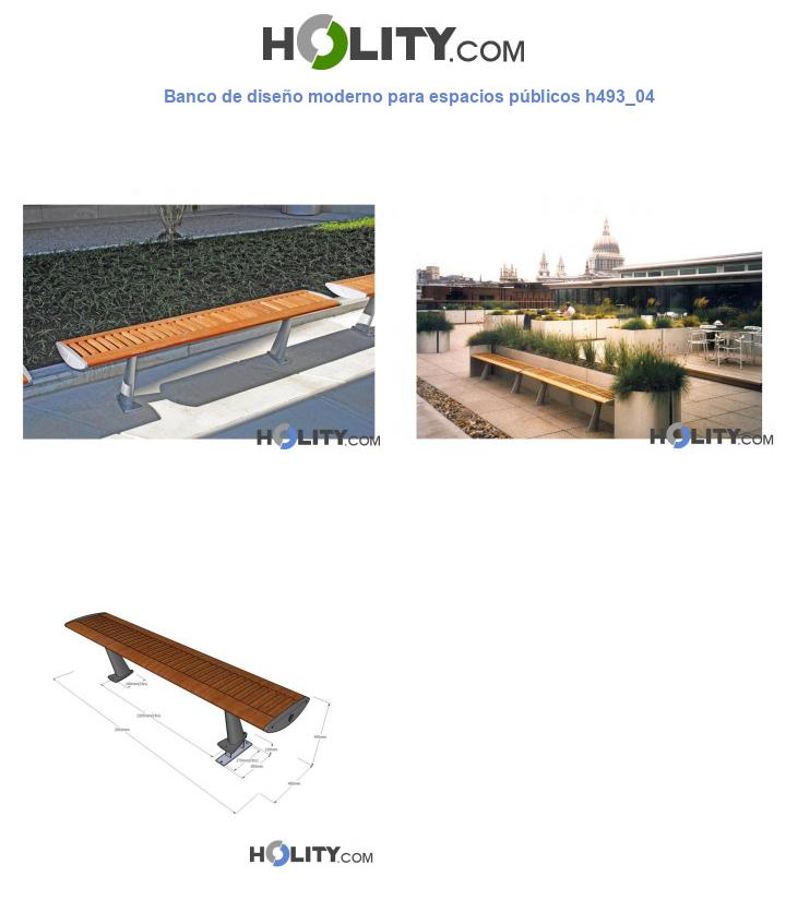 Banco de diseño moderno para espacios públicos h493_04