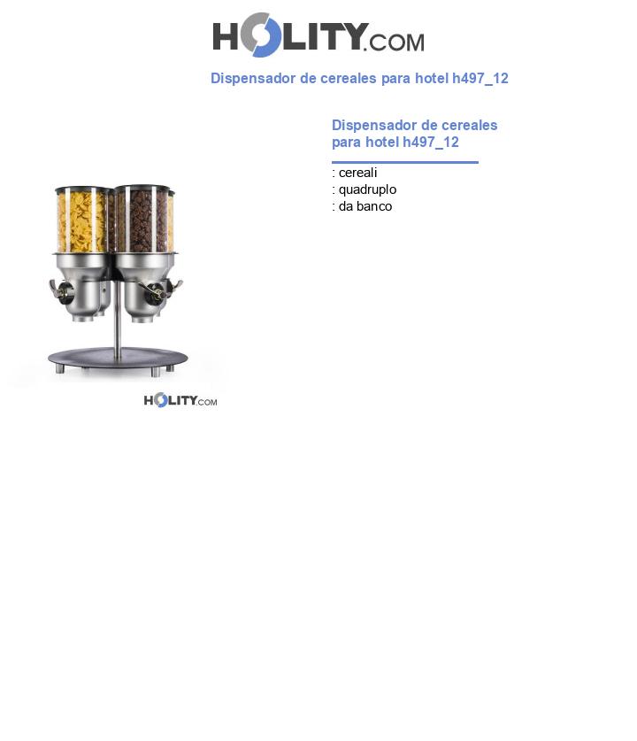 Dispensador de cereales para hotel h497_12