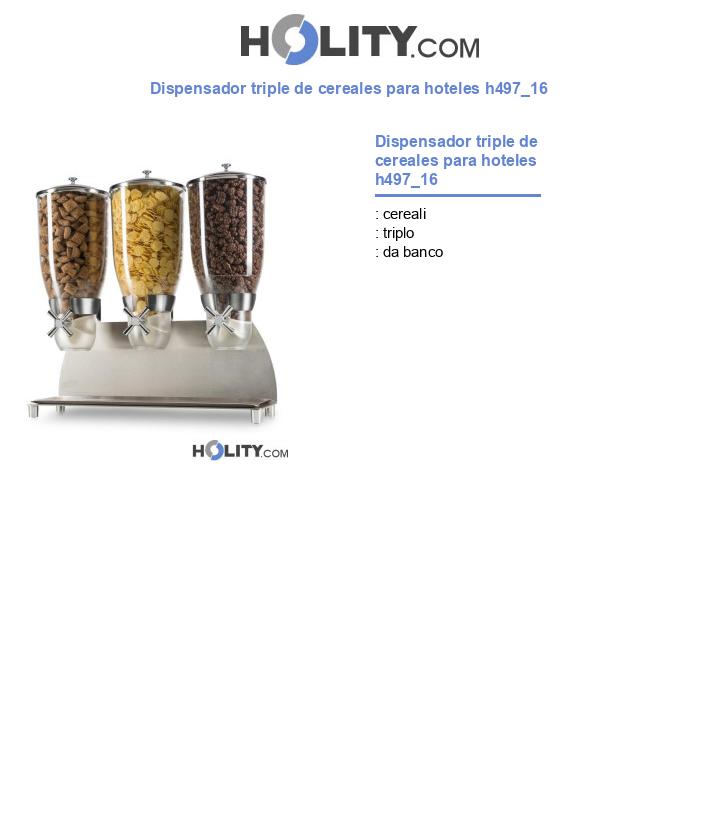 Dispensador triple de cereales para hoteles h497_16
