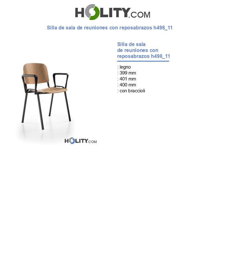 Silla de sala de reuniones con reposabrazos h498_11