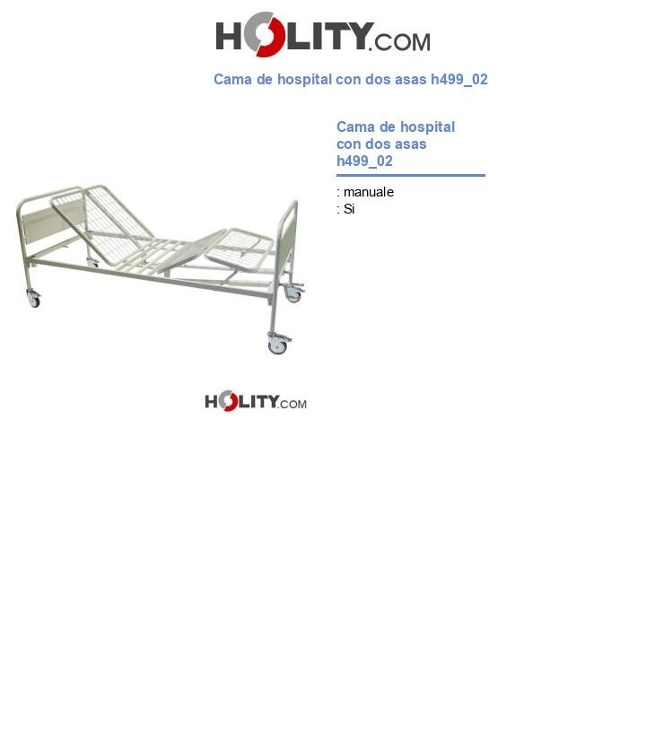 Cama de hospital con dos asas h499_02