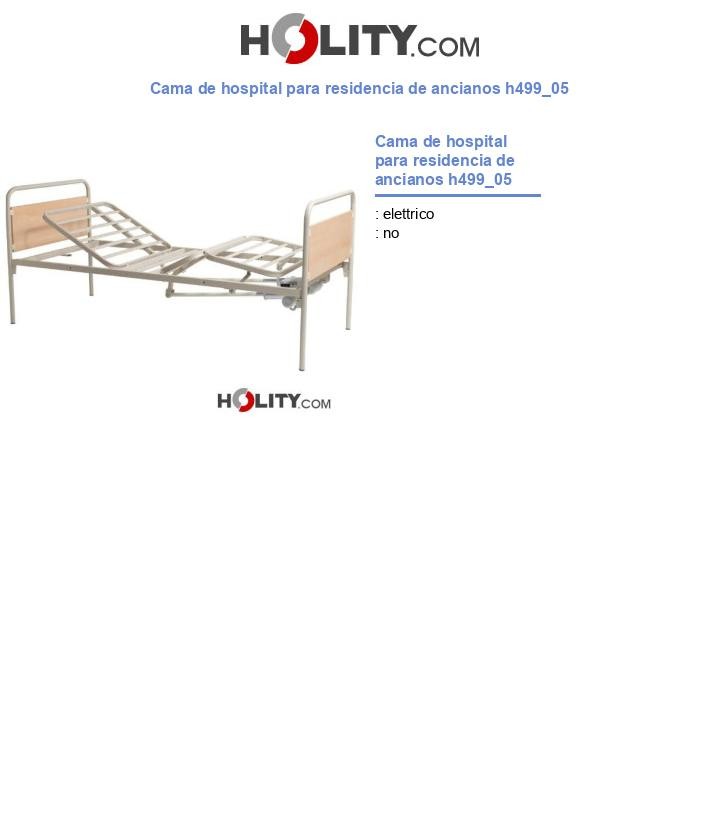 Cama de hospital para residencia de ancianos h499_05