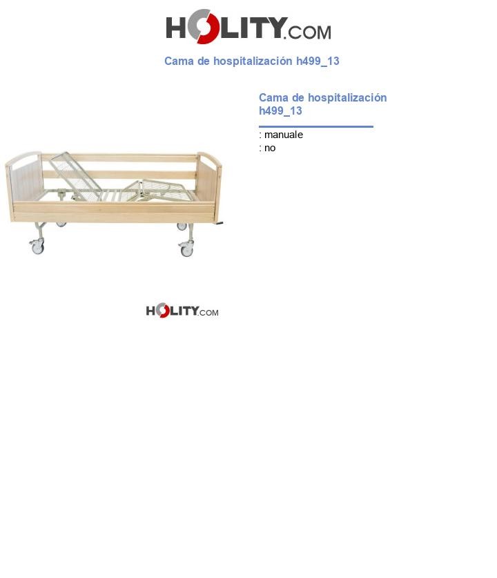 Cama de hospitalización h499_13