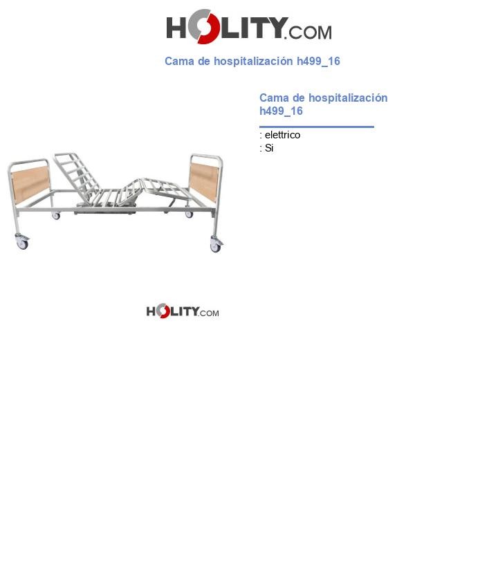 Cama de hospitalización h499_16