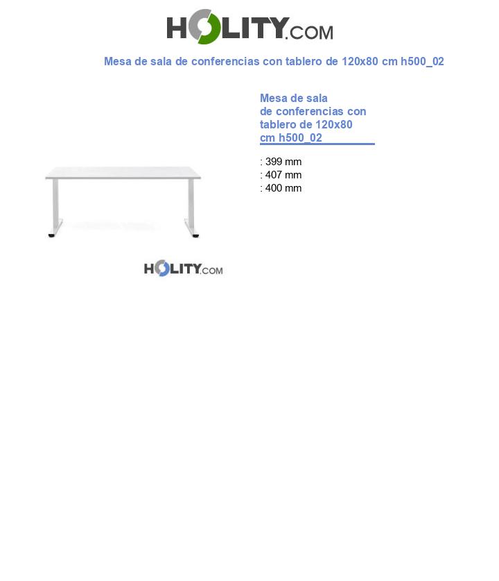Mesa de sala de conferencias con tablero de 120x80 cm h500_02