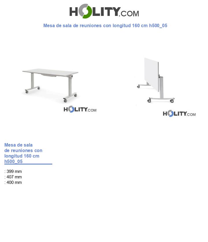 Mesa de sala de reuniones con longitud 160 cm h500_05