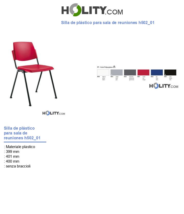 Silla de plástico para sala de reuniones h502_01