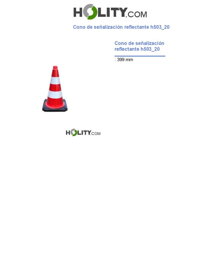 Cono de señalización reflectante h503_20