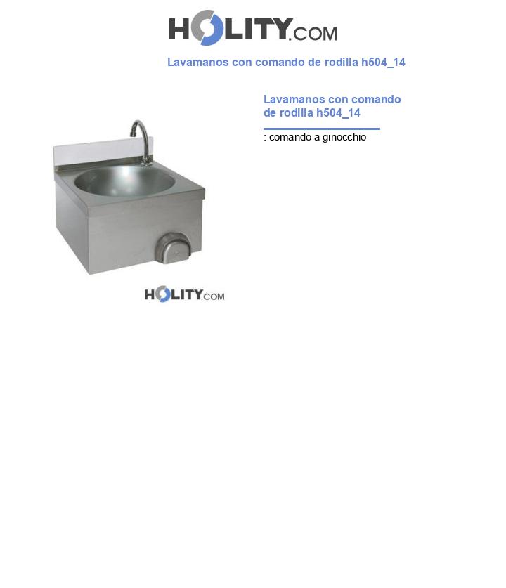 Lavamanos con comando de rodilla h504_14