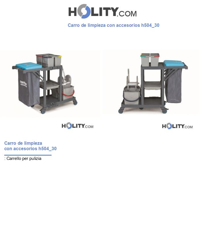 Carro de limpieza con accesorios h504_30