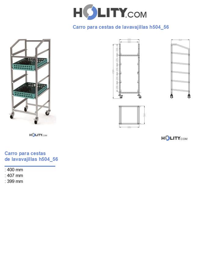 Carro para cestas de lavavajillas h504_56