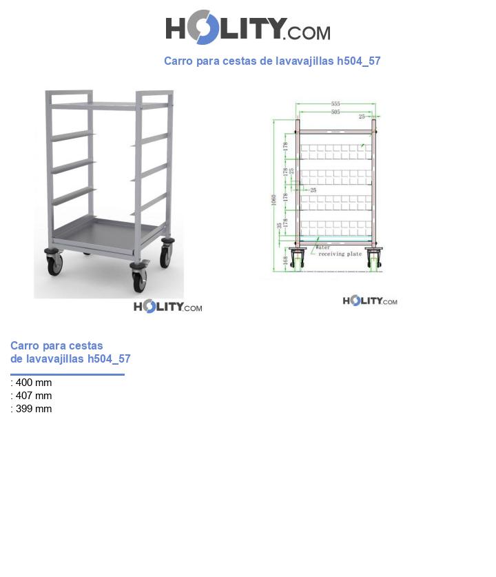 Carro para cestas de lavavajillas h504_57