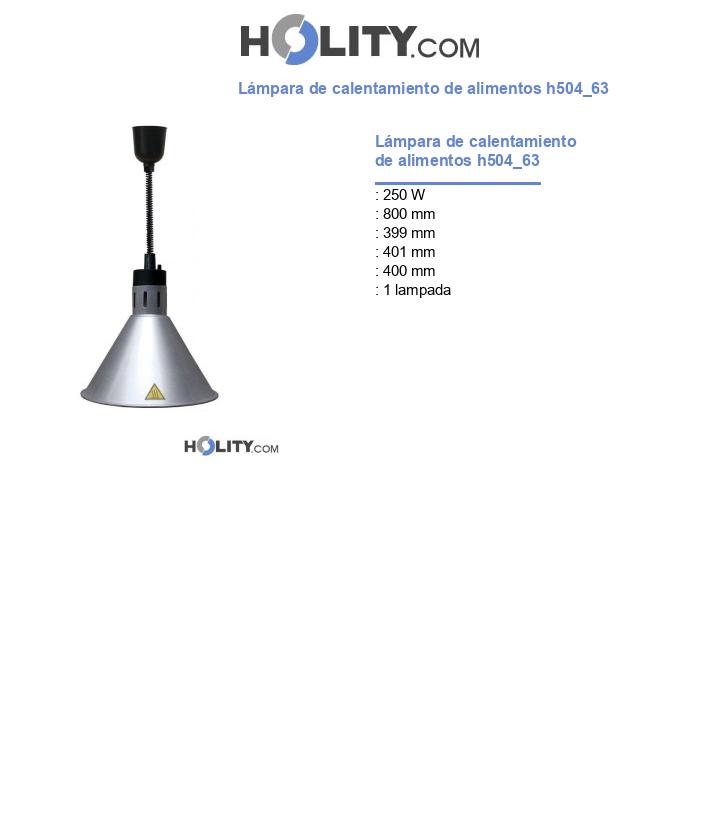 Lámpara de calentamiento de alimentos h504_63