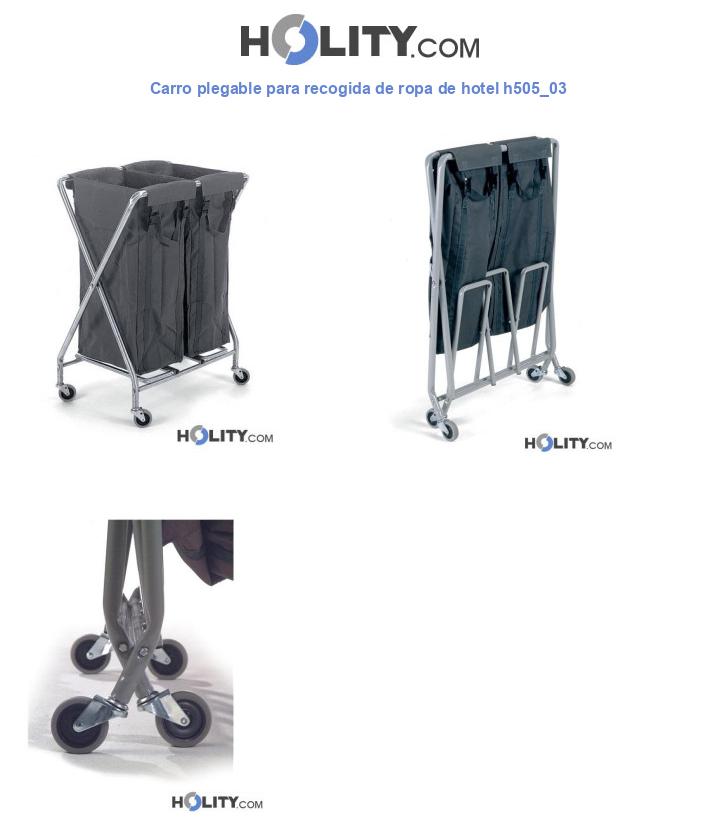 Carro plegable para recogida de ropa de hotel h505_03