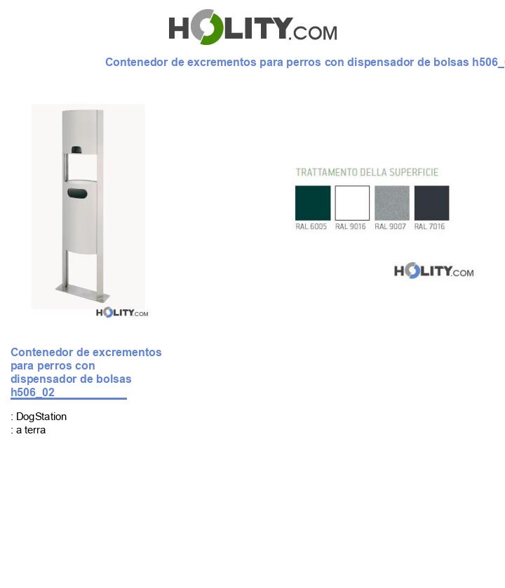 Contenedor de excrementos para perros con dispensador de bolsas h506_02