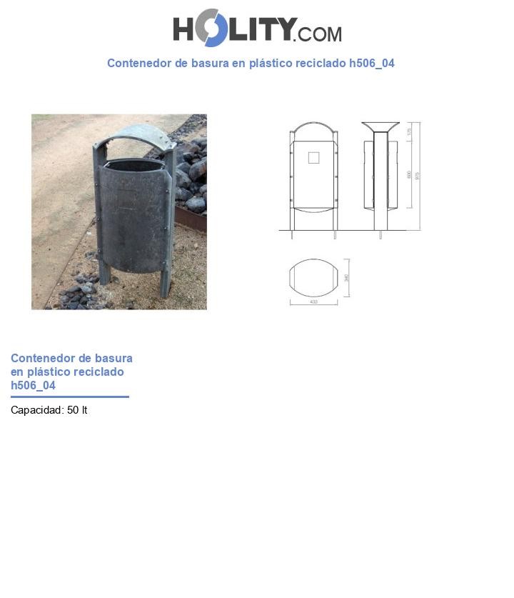 Contenedor de basura en plástico reciclado h506_04