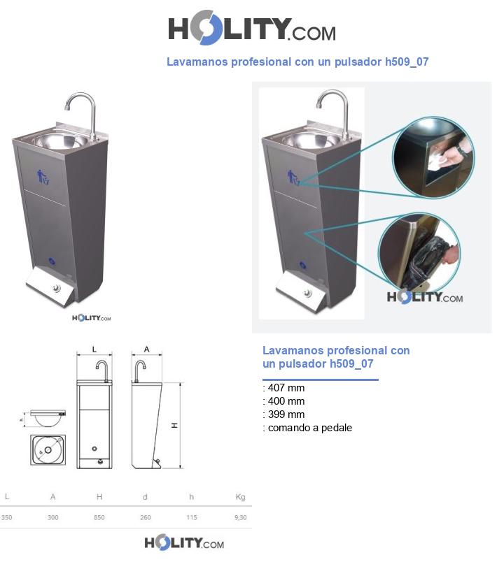 Lavamanos profesional con un pulsador h509_07
