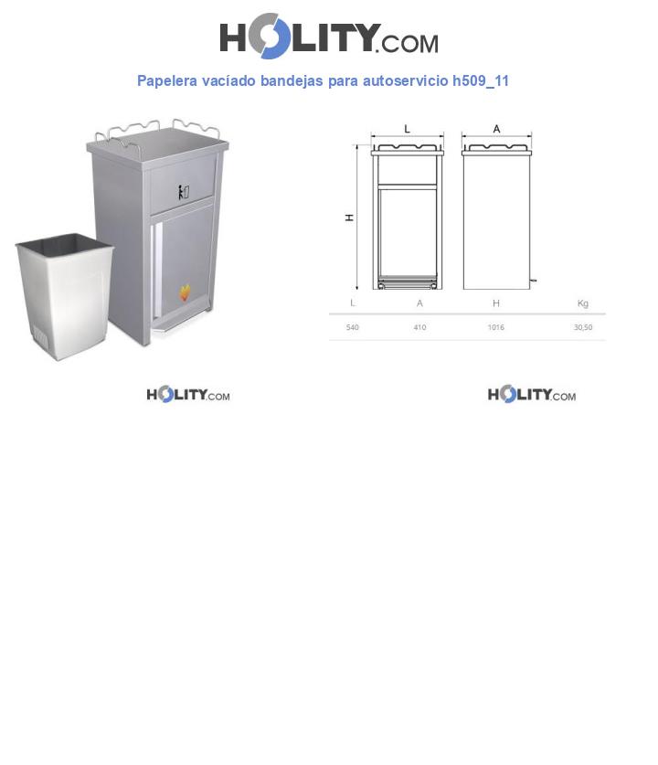 Papelera vacíado bandejas para autoservicio h509_11