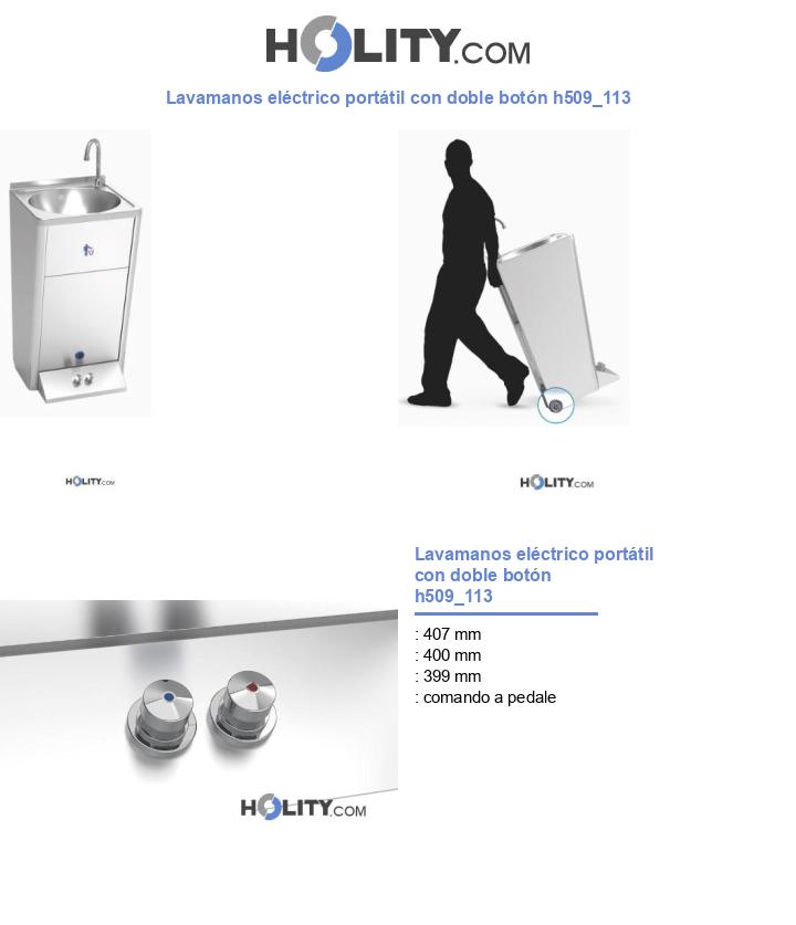 Lavamanos eléctrico portátil con doble botón h509_113