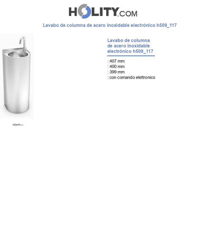 Lavabo de columna de acero inoxidable electrónico h509_117