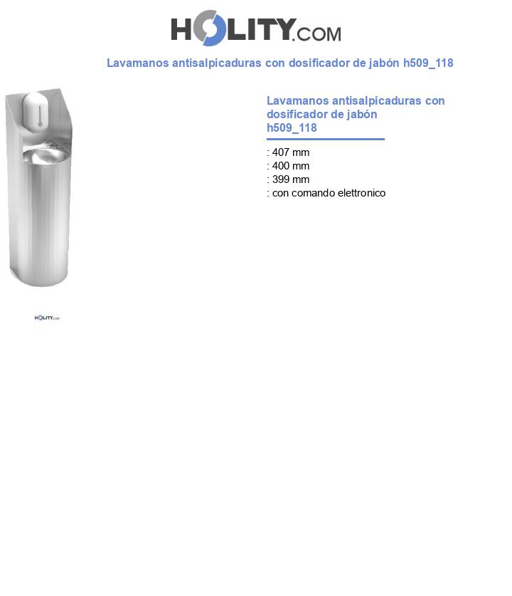 Lavamanos antisalpicaduras con dosificador de jabón h509_118