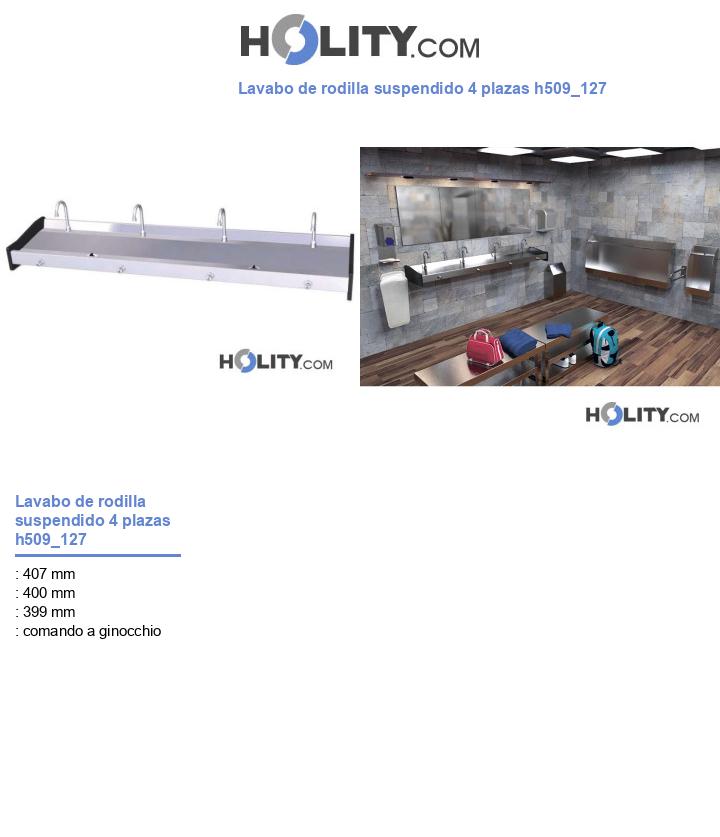 Lavabo de rodilla suspendido 4 plazas h509_127