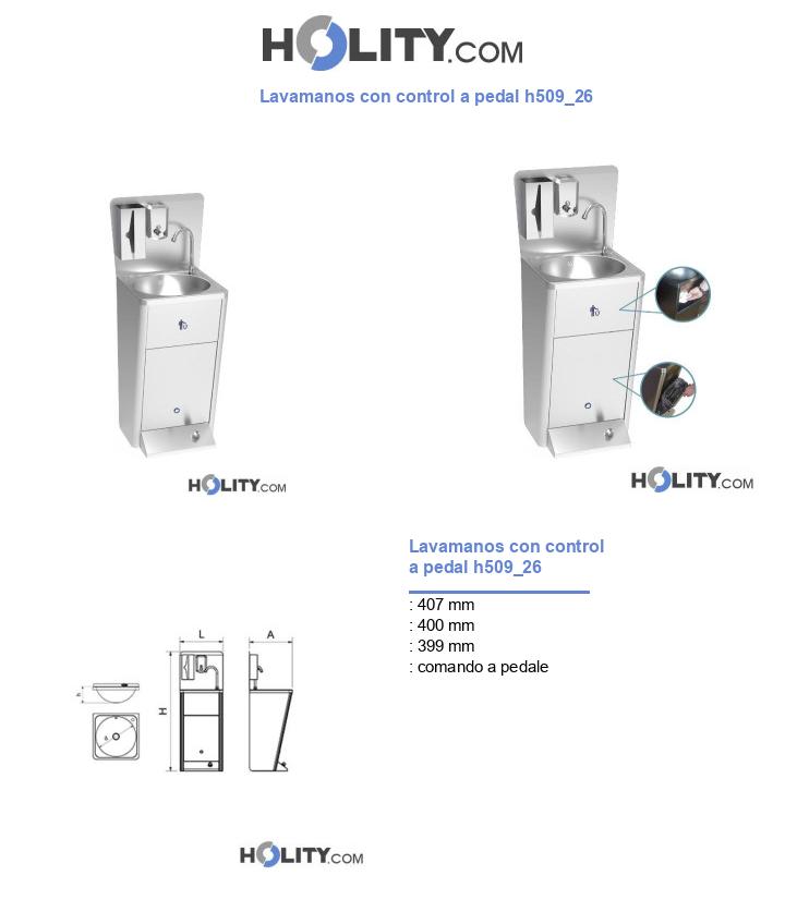 Lavamanos con control a pedal h509_26
