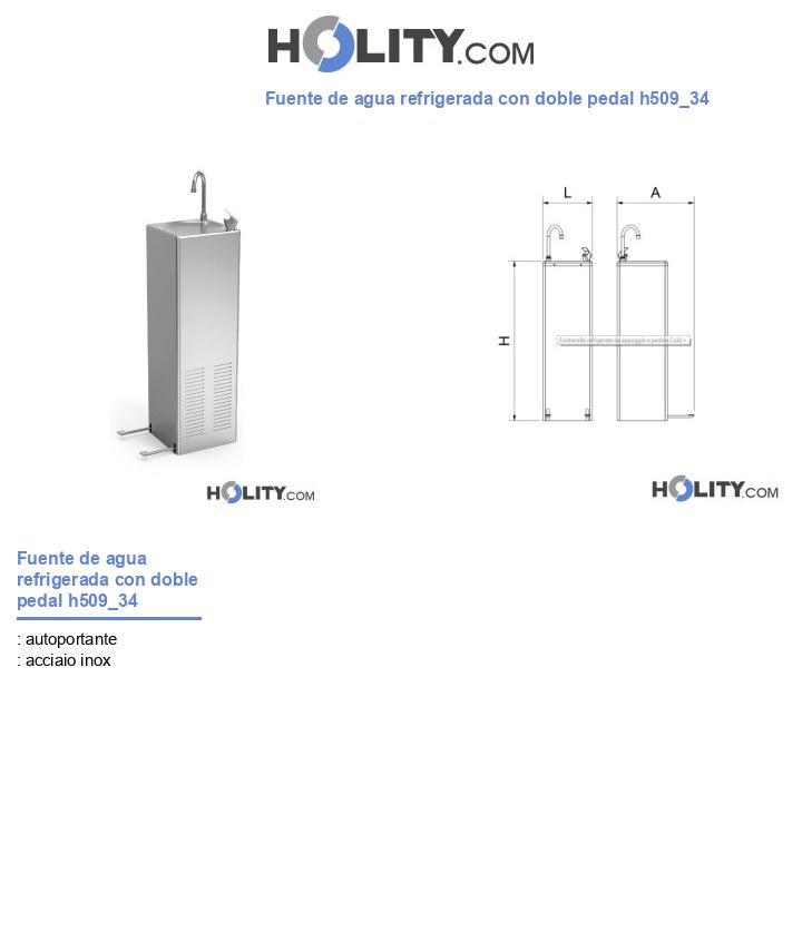 Fuente de agua refrigerada con doble pedal h509_34