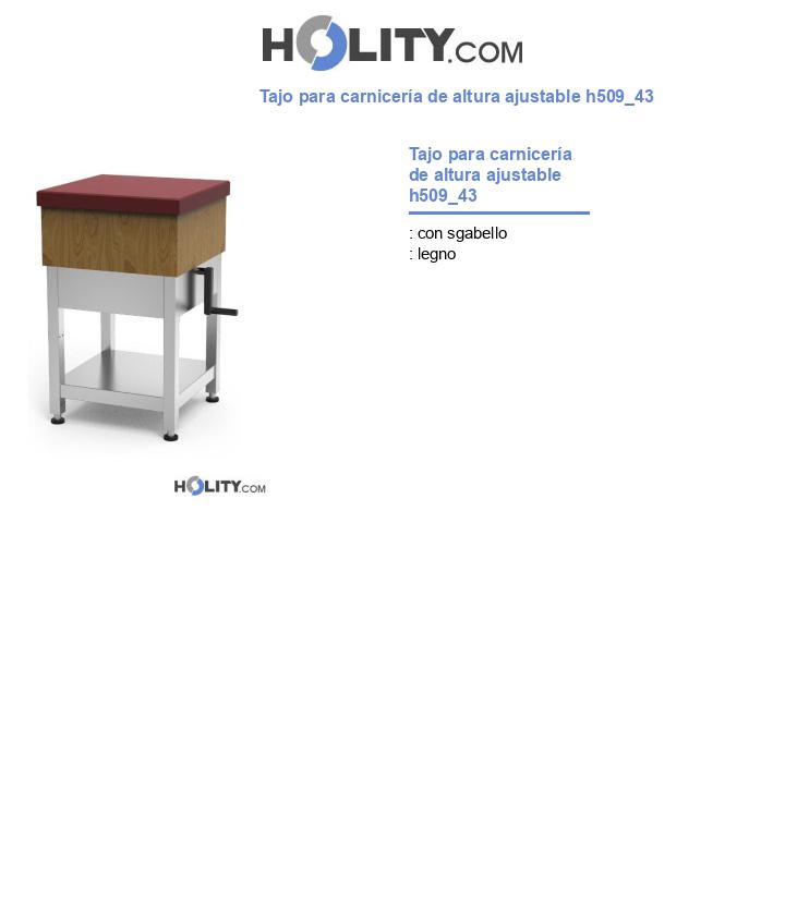 Tajo para carnicería de altura ajustable h509_43