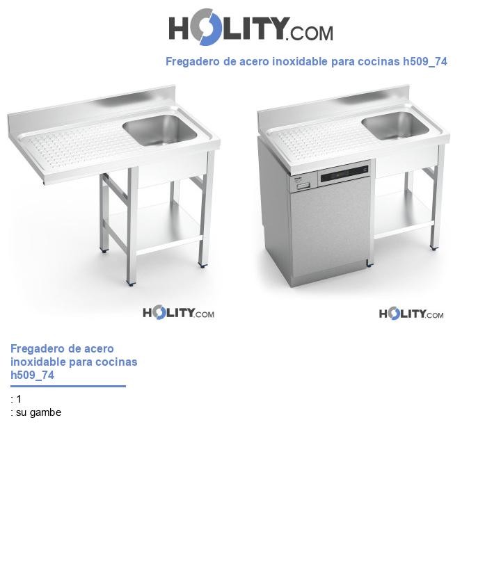 Fregadero de acero inoxidable para cocinas h509_74