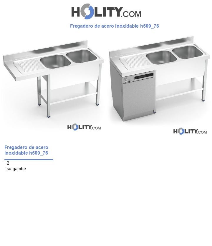 Fregadero de acero inoxidable h509_76