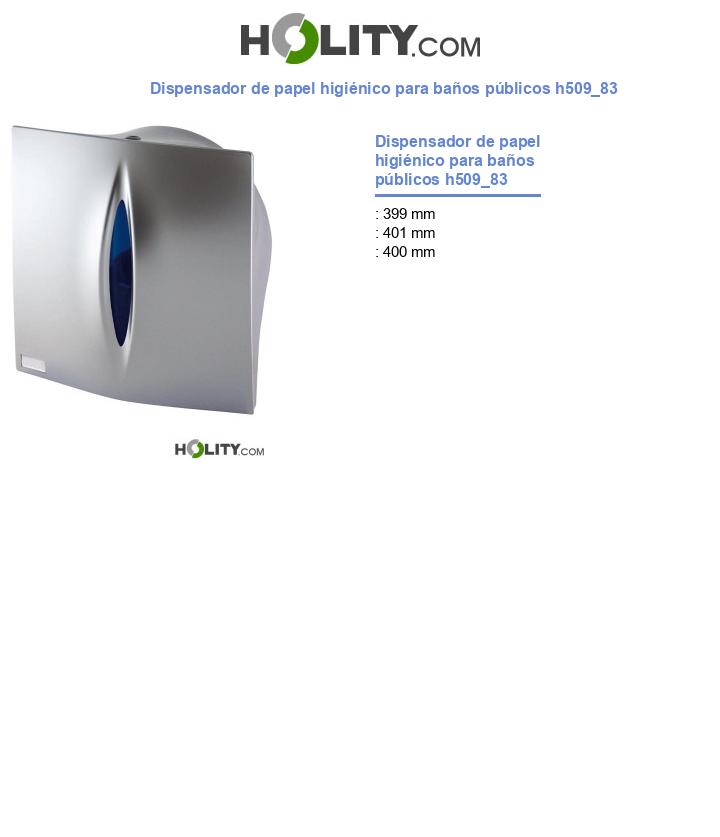 Dispensador de papel higiénico para baños públicos h509_83