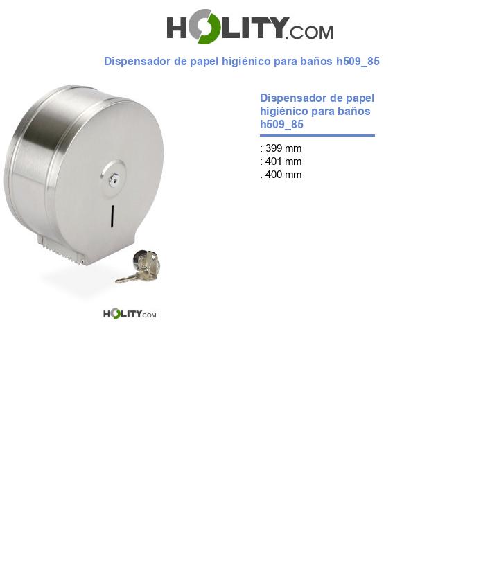 Dispensador de papel higiénico para baños h509_85