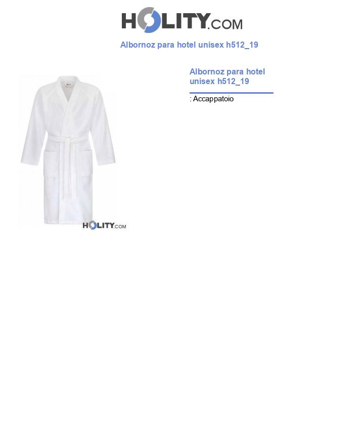 Albornoz para hotel unisex h512_19