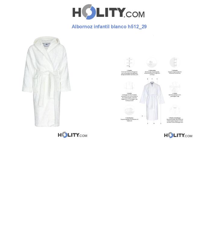 Albornoz infantil blanco h512_29