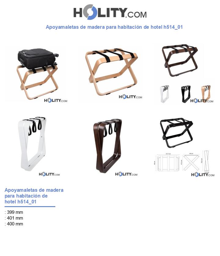 Apoyamaletas de madera para habitación de hotel h514_01