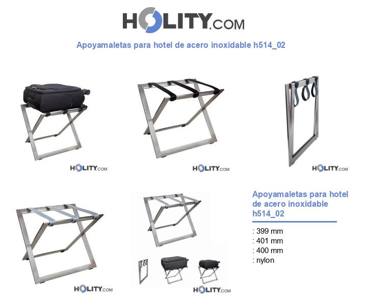 Apoyamaletas para hotel de acero inoxidable h514_02