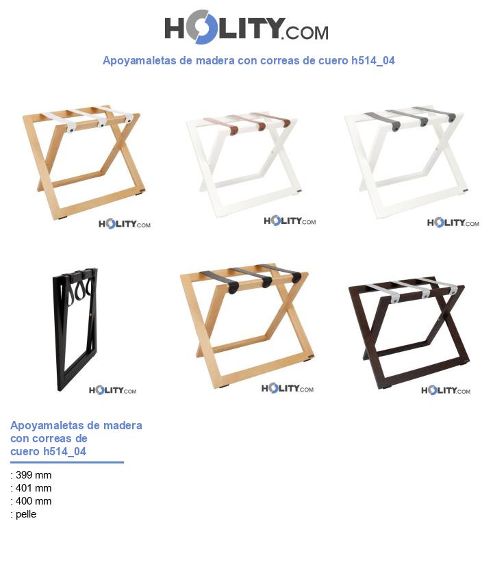 Apoyamaletas de madera con correas de cuero h514_04