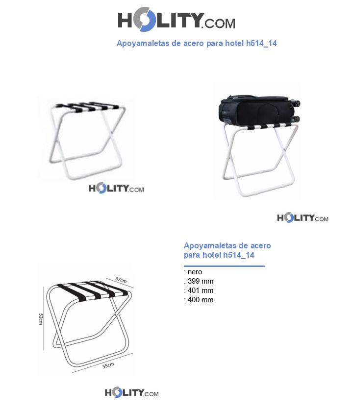 Apoyamaletas de acero para hotel h514_14