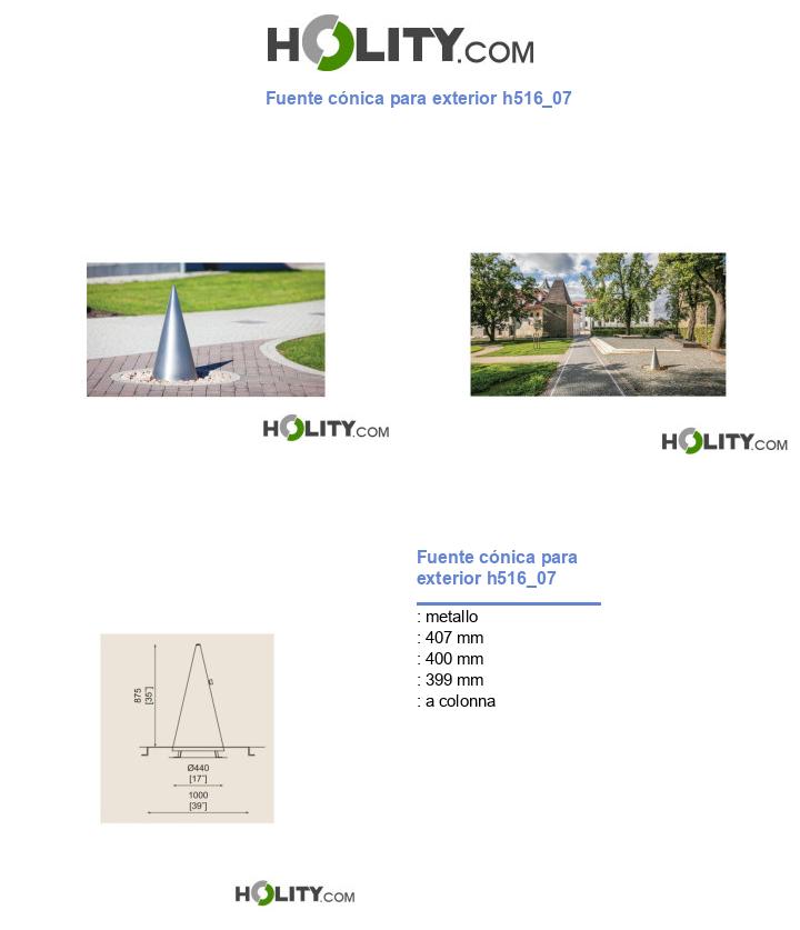 Fuente cónica para exterior h516_07
