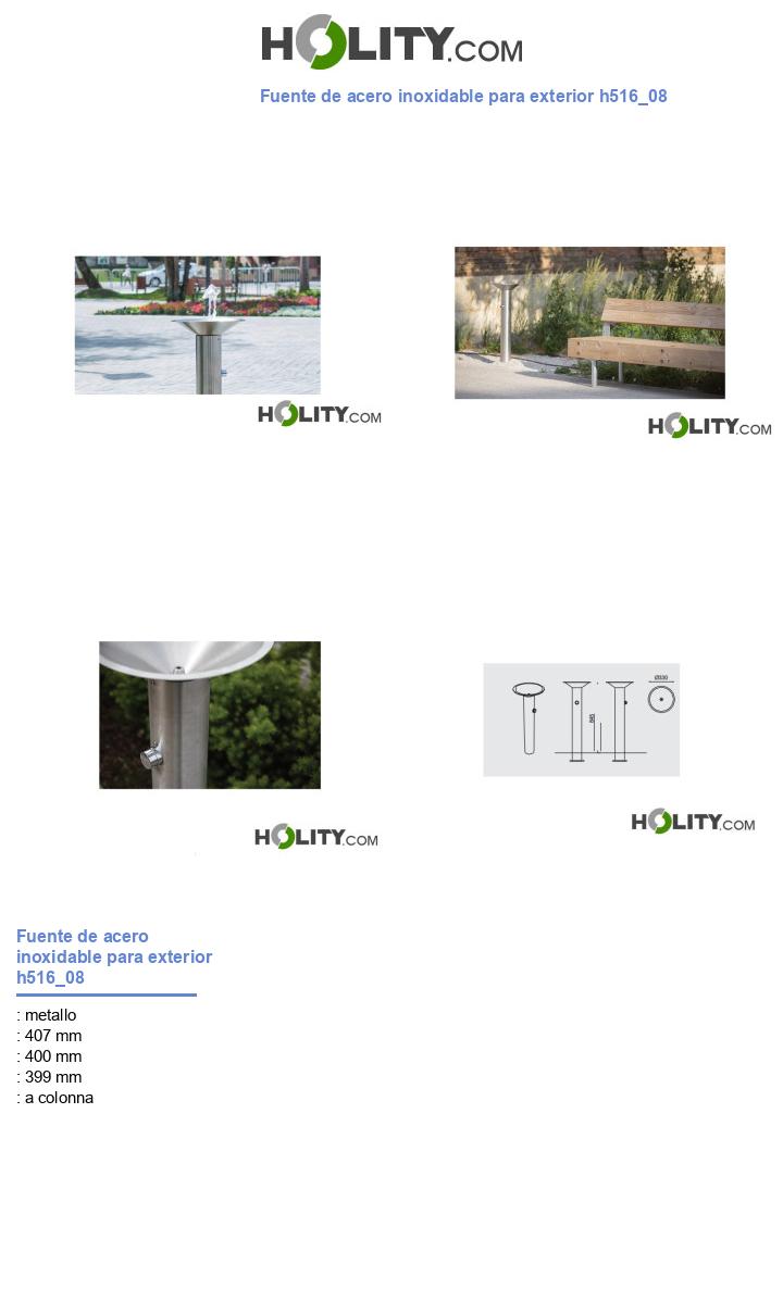Fuente de acero inoxidable para exterior h516_08