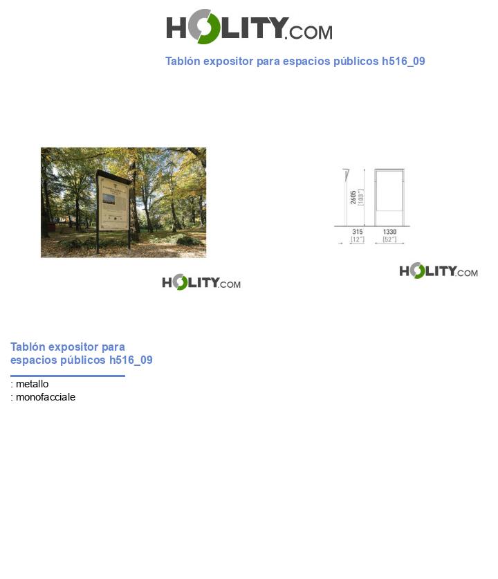 Tablón expositor para espacios públicos h516_09