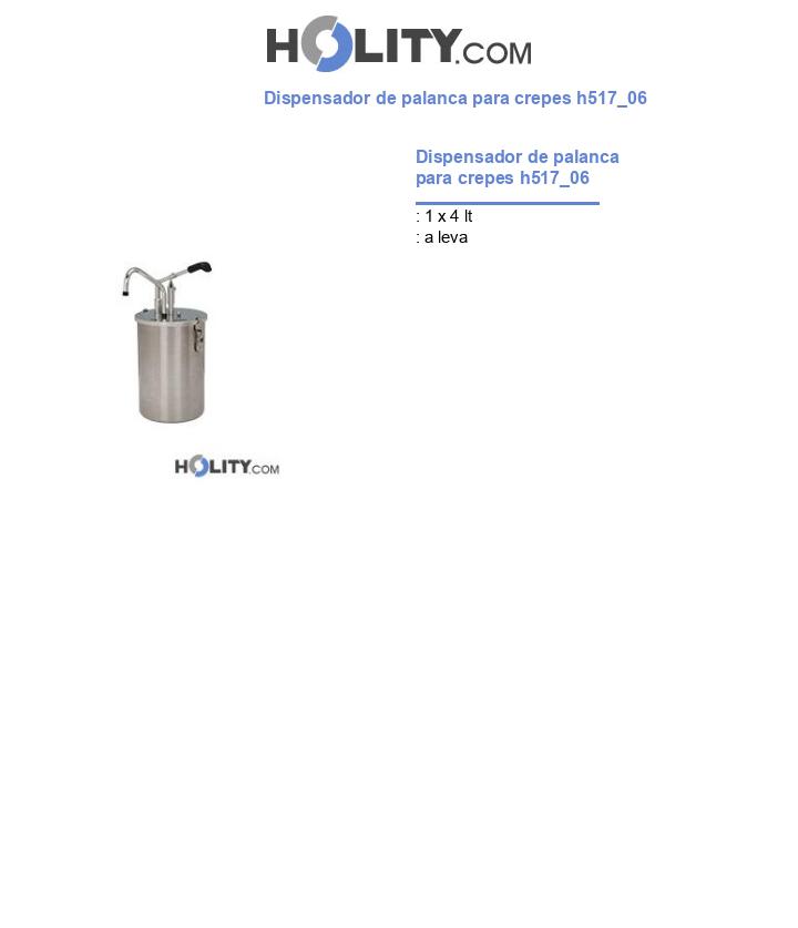 Dispensador de palanca para crepes h517_06