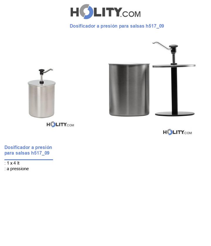 Dosificador a presión para salsas h517_09