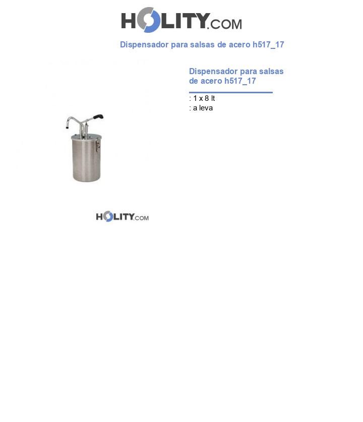 Dispensador para salsas de acero h517_17