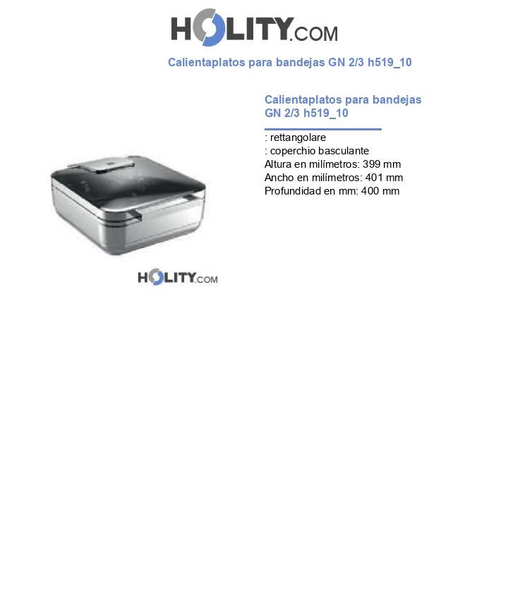 Calientaplatos para bandejas GN 2/3 h519_10